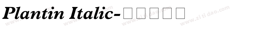 Plantin Italic字体转换